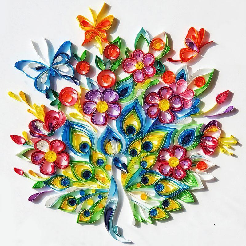 Paquet de matériel de peinture sur papier matelassé série de fentes illustration ensemble fait main