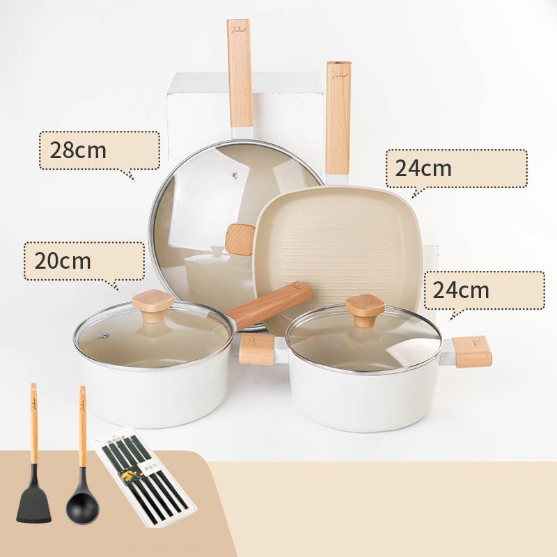 Poêle antiadhésive en céramique pour cuisinière à gaz