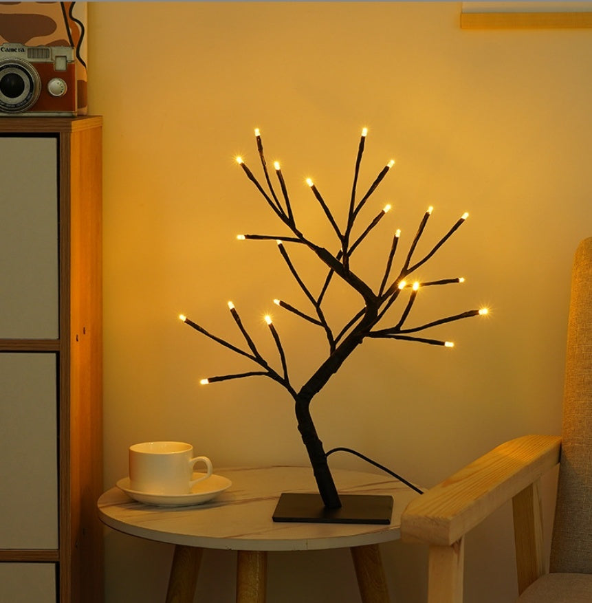 Chambre Rose Arbre Lampe Décoration