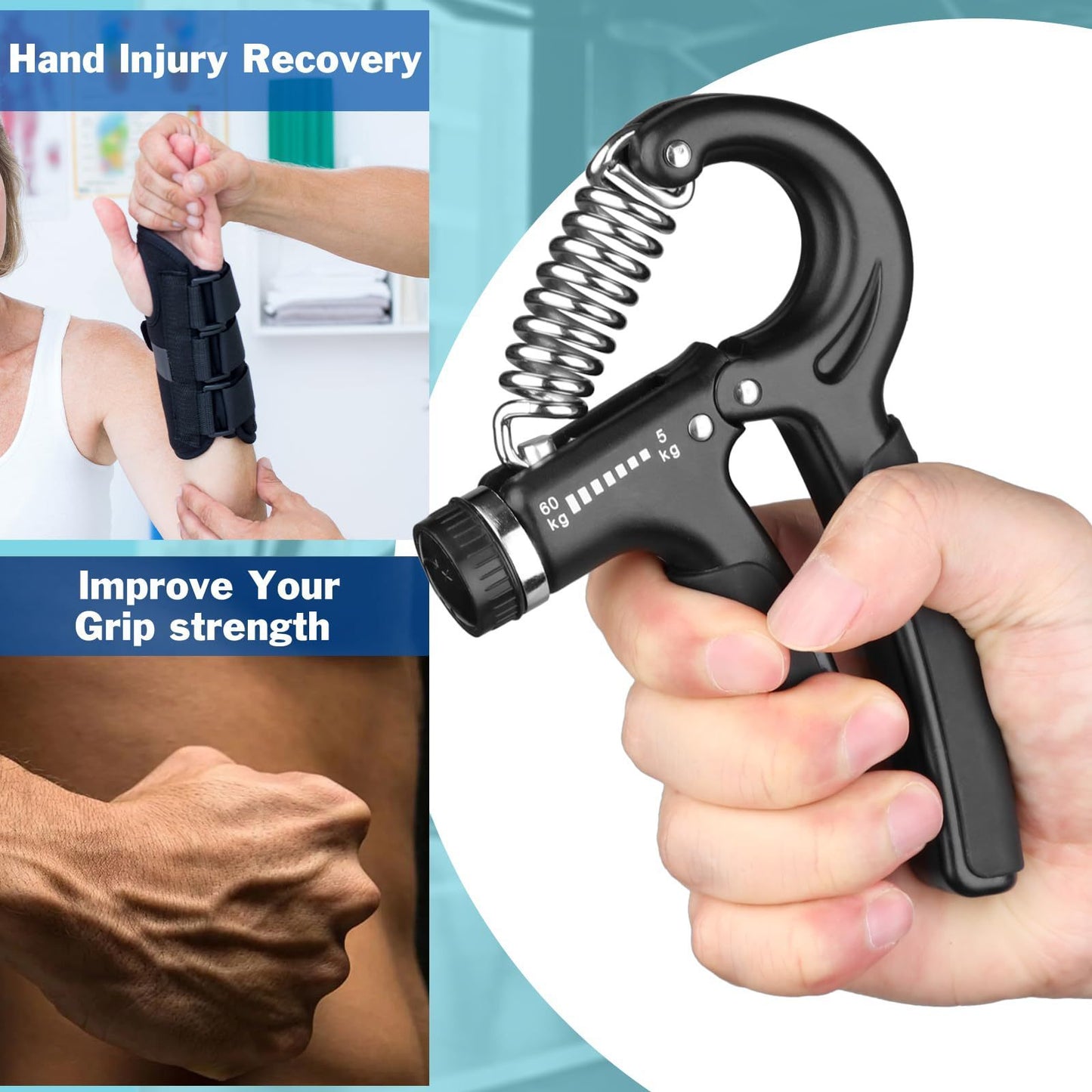 Développeur de muscles de la main réglable pour hommes, professionnel - KaoKao