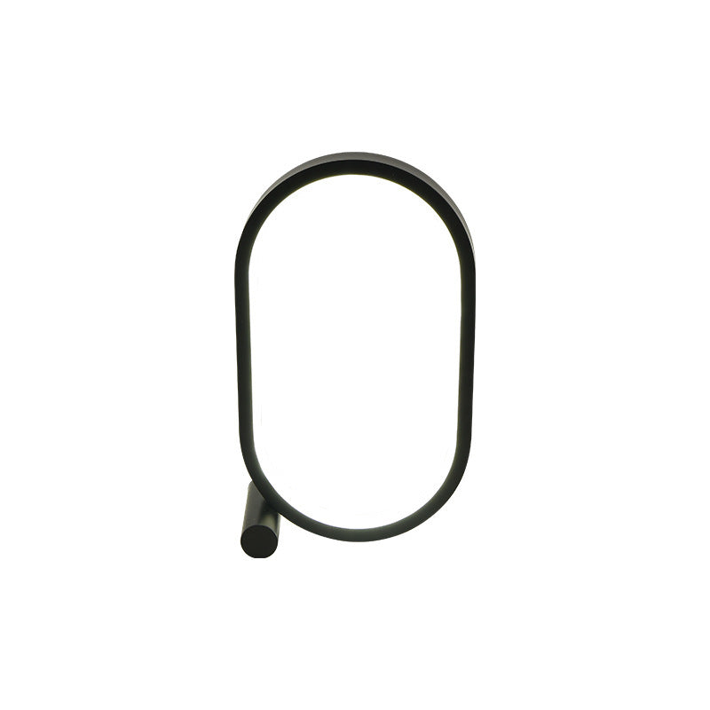 Lampe à brancher USB, lampe ovale en acrylique, contrôle tactile, dimmable, moderne, simple, créative, lampe de nuit, lampe de lecture de chevet, lampe de bureau à LED.