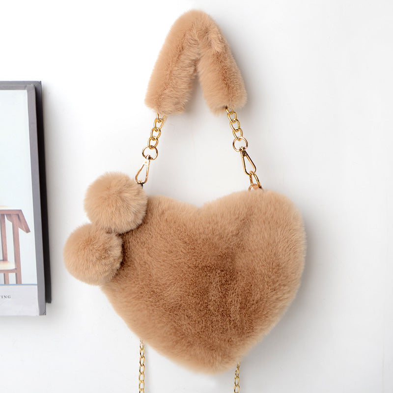 Sacs d'amour en peluche douce pour femmes, sac de fête de la Saint-Valentin.