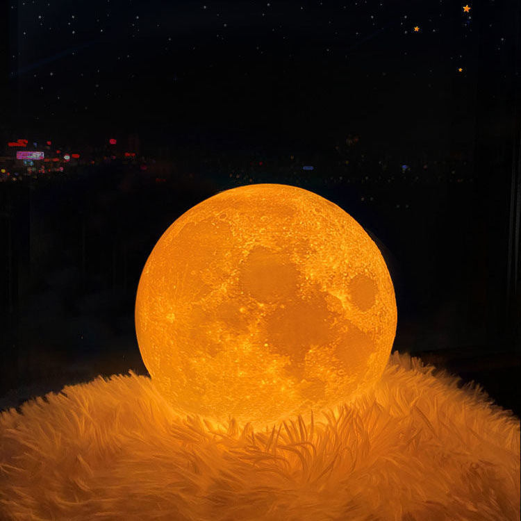 Lampe de table de nuit en forme de lune avec impression 3D, cadeau de Saint-Valentin chinois