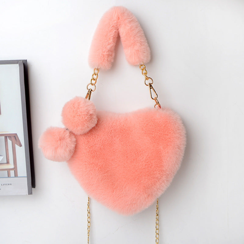 Sacs d'amour en peluche douce pour femmes, sac de fête de la Saint-Valentin.