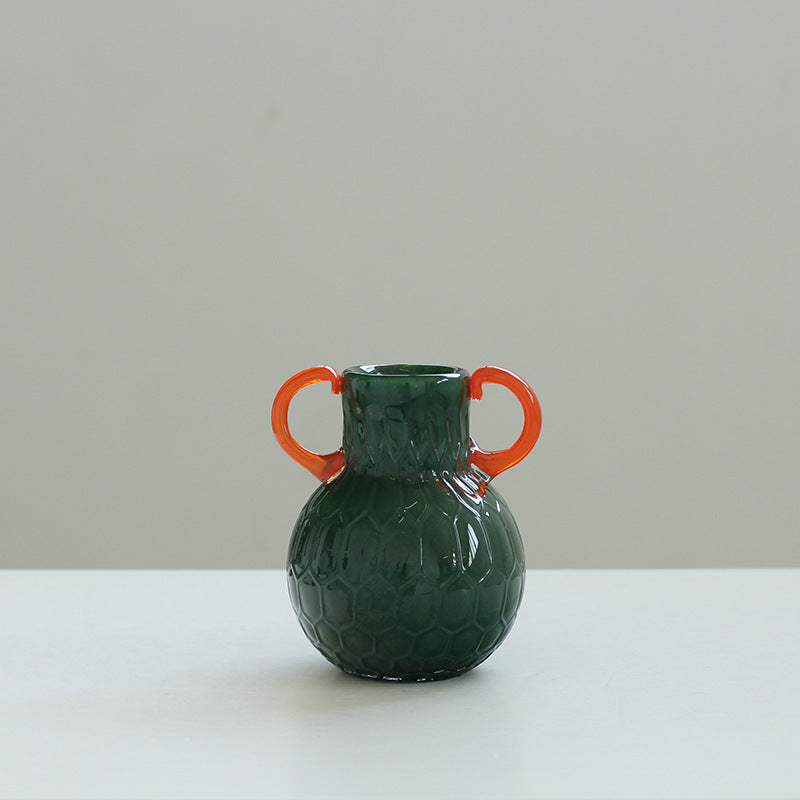 Décoration de comptoir de couloir douce et vase coloré