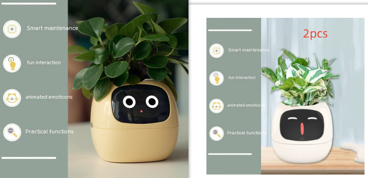 Planificateur Intelligent Amusement Inépuisable Plus de 49 Expressions Riches 7 Capteurs Intelligents et Puces AI Facilitent et Rendent Agréable la Culture des Plantes