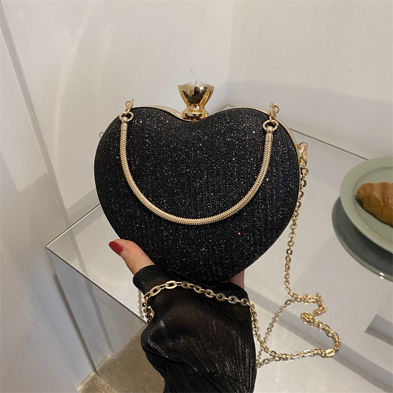 Sac de banquet Love Chain Shoulder Crossbody Handbag Tenue de Saint-Valentin