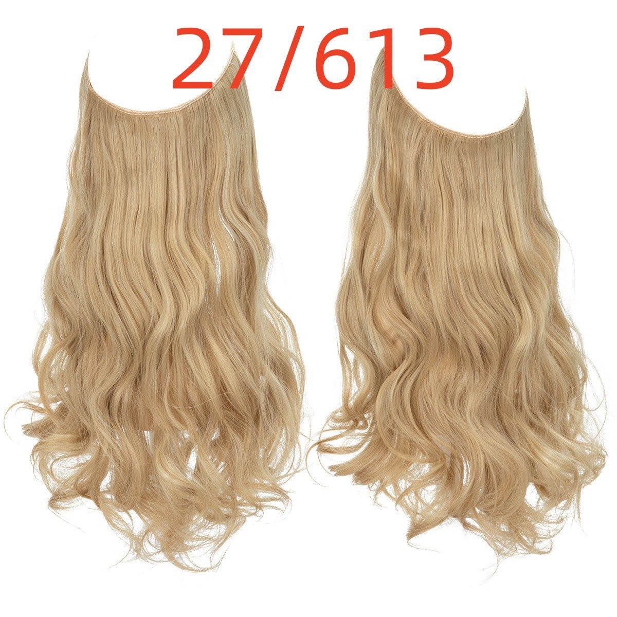 Perruque femme poisson ligne type cheveux longs bouclés fibre chimique extension pièce mat haute température soie poisson fil de soie perruque pièce