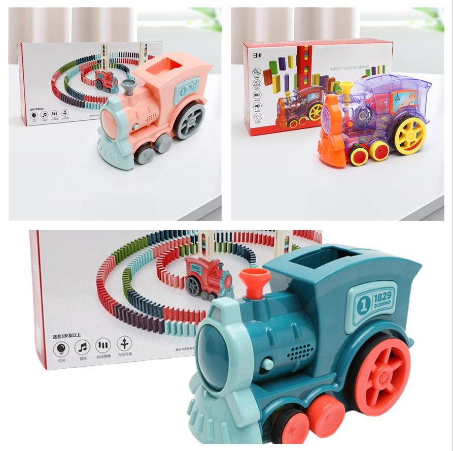 Jouets de train Domino Jouets pour bébés Puzzle de voiture Libération automatique Licence Blocs de construction électriques Jouet de train