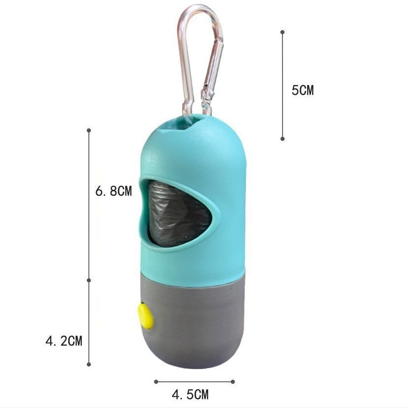 Distributeur de sacs à déchets pour animaux de compagnie à lumière LED pour chiens et chats, sacs à crottes pour chiens, support de sacs à déchets, accessoires de nettoyage pour animaux.
