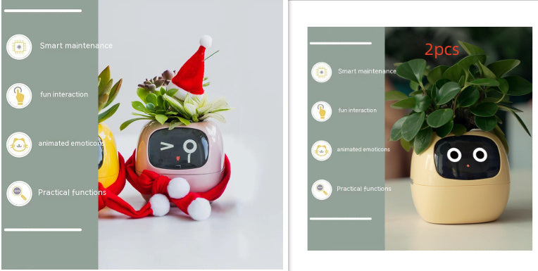 Planificateur Intelligent Amusement Inépuisable Plus de 49 Expressions Riches 7 Capteurs Intelligents et Puces AI Facilitent et Rendent Agréable la Culture des Plantes