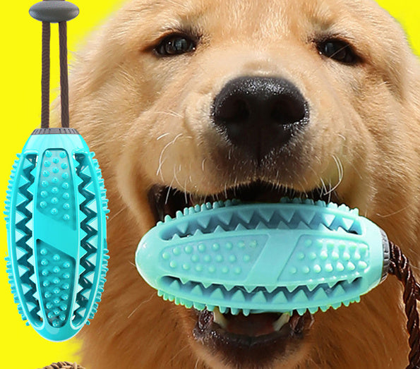 Jouet pour chien en silicone avec ventouse, jouet interactif en forme de balle pour chien, conçu pour le nettoyage des dents et l'alimentation des animaux de compagnie.