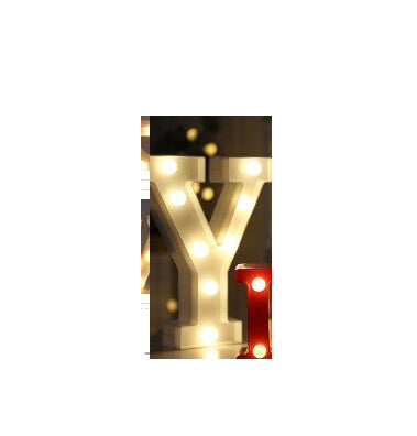 Veilleuse LED lumineuse avec lettres et chiffres de l'alphabet anglais, lampe à piles, décoration romantique pour mariage, fête de Noël
