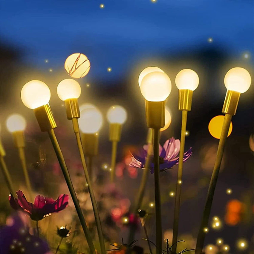 Lumière solaire Firefly de simulation pour décoration de jardin extérieur, lampe de paysage, décor de Noël, lumières LED solaires, lumières de jardin extérieur.