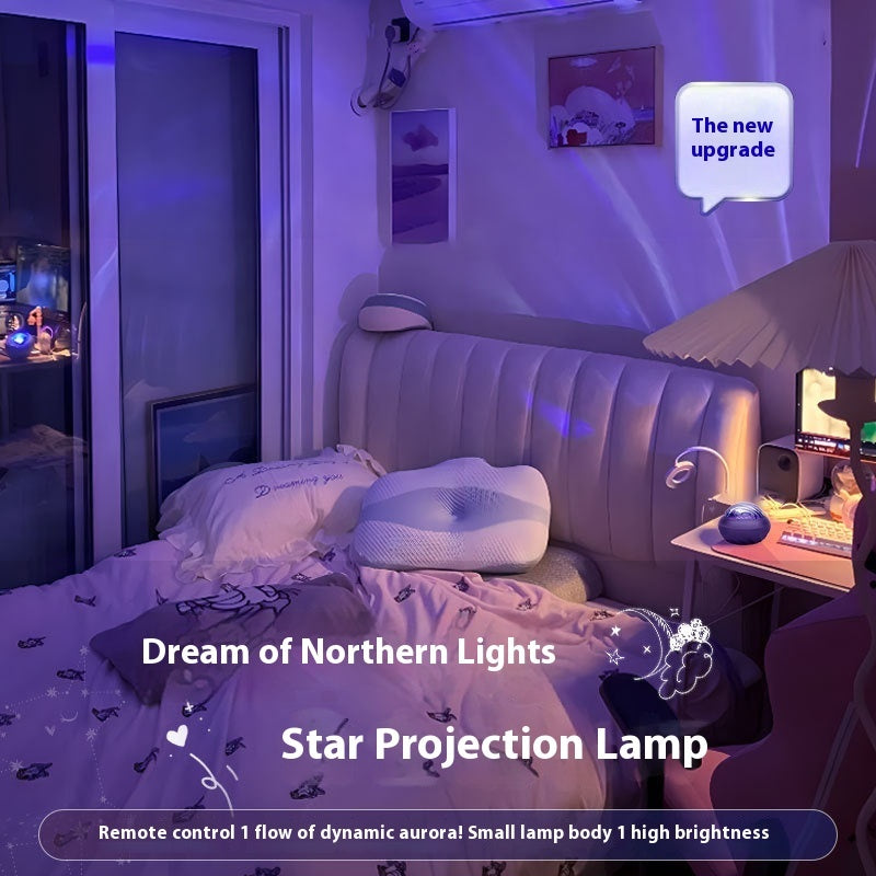 Petite lampe de projection soucoupe volante ciel étoilé aurores boréales