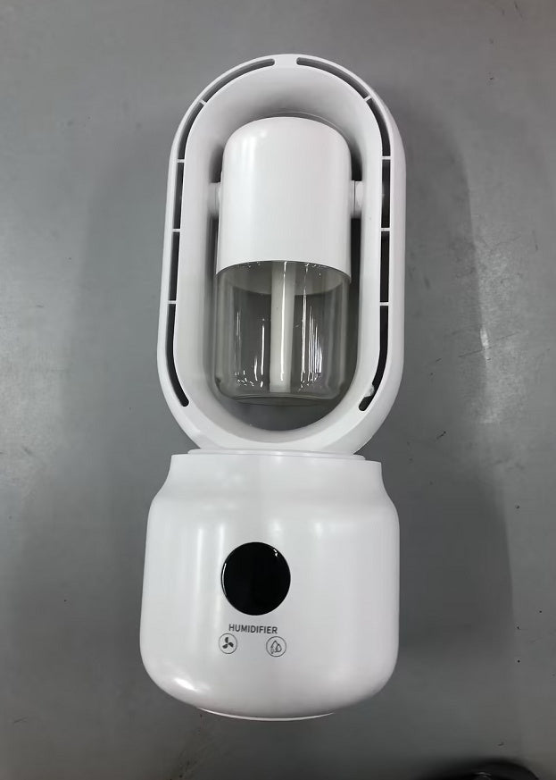Ventilateur de table électrique à brume d'eau refroidie par l'été, humidificateur d'air portable sans pales, rechargeable par USB, ventilateur sans fil.