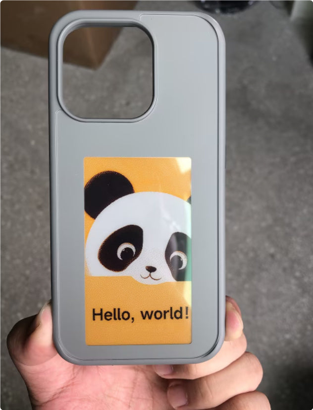 Coque de téléphone à écran E-ink Projection d'écran illimitée Coque de téléphone personnalisée Sans batterie Nouvelle coque de téléphone de luxe designer