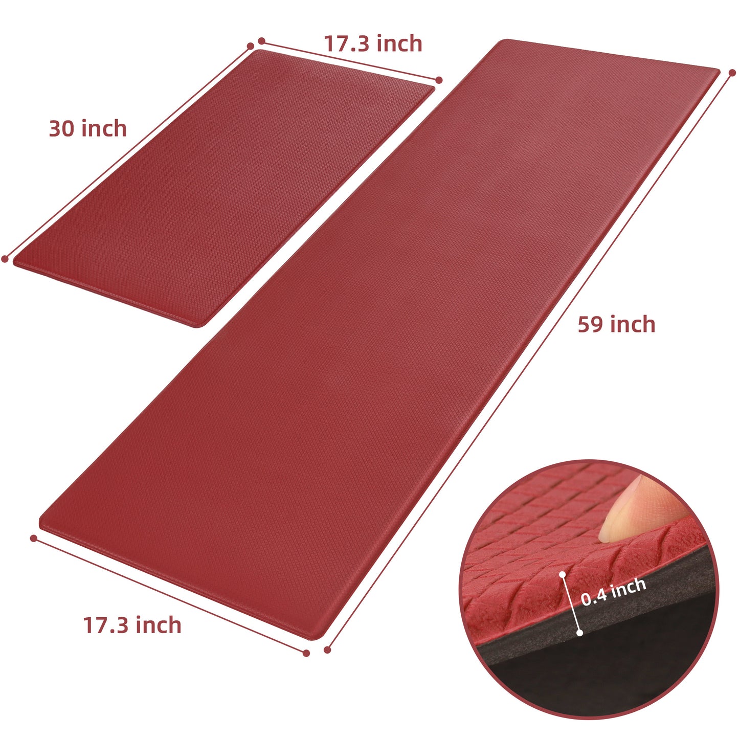 Tapis de sol de cuisine ensemble de deux pièces antidérapant, imperméable et facile à nettoyer pour la maison, la cuisine.