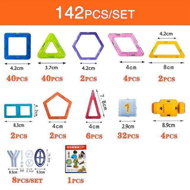 Blocs de construction magnétiques DIY Jouets magnétiques pour enfants Ensemble de construction pour designers Cadeaux pour enfants Jouets