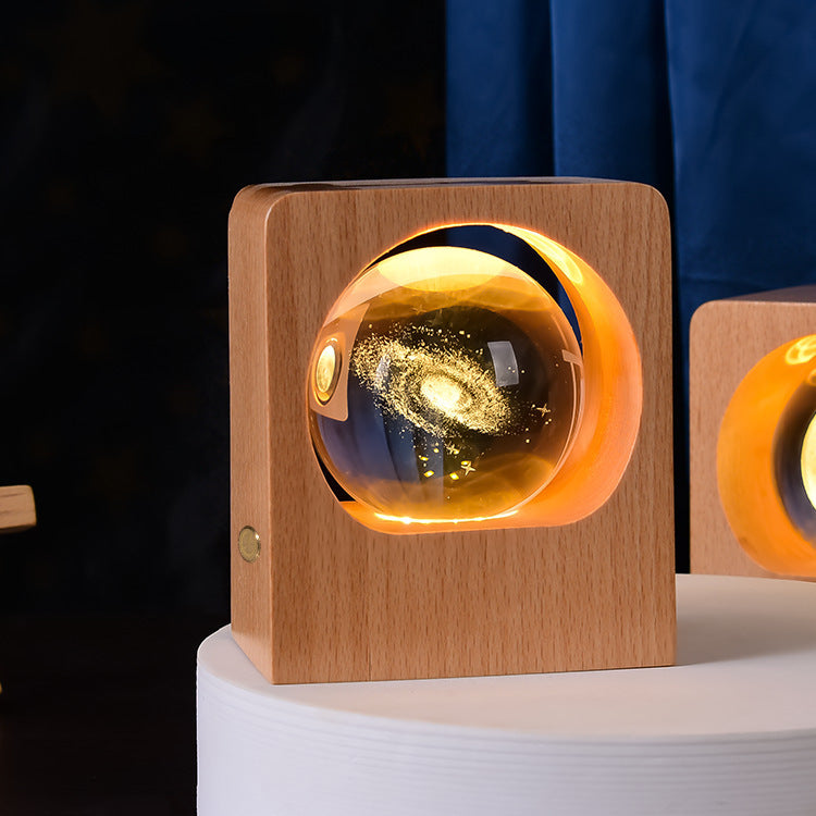 Lampe de nuit à lumière LED en forme de méduse avec gravure laser 3D de cerf, lampe dimmable USB pour décoration de chambre, cadeaux et décoration intérieure.