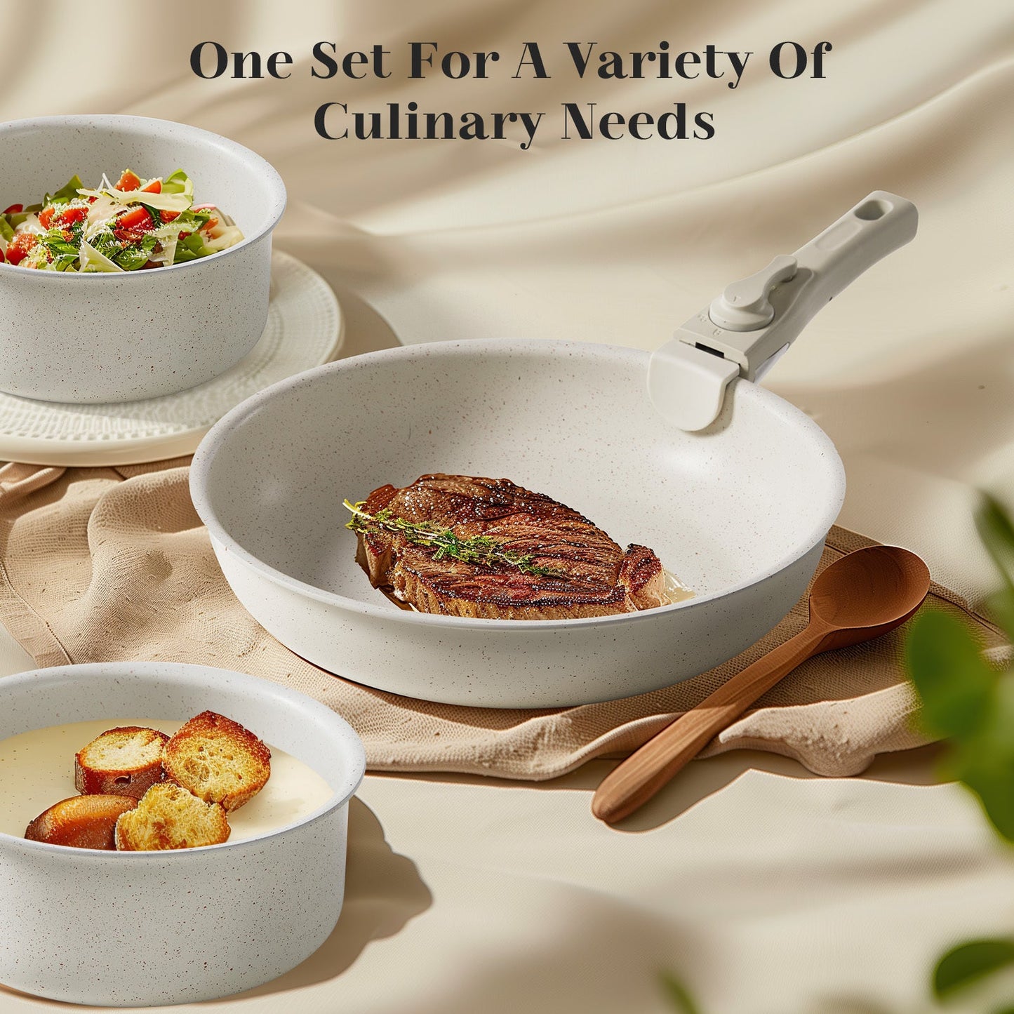 Ensemble de 12 casseroles et poêles, batterie de cuisine antiadhésive - KaoKao