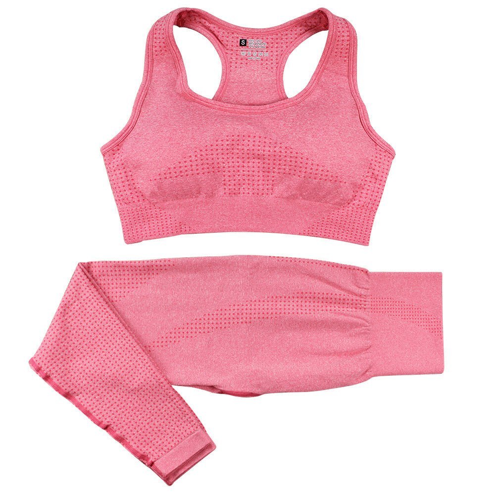 Ensemble de yoga 2 pièces sans couture pour femmes, survêtement, leggings taille haute, vêtements de sport, haut court de fitness, combinaisons de sport, ensemble de gymnastique - KaoKao