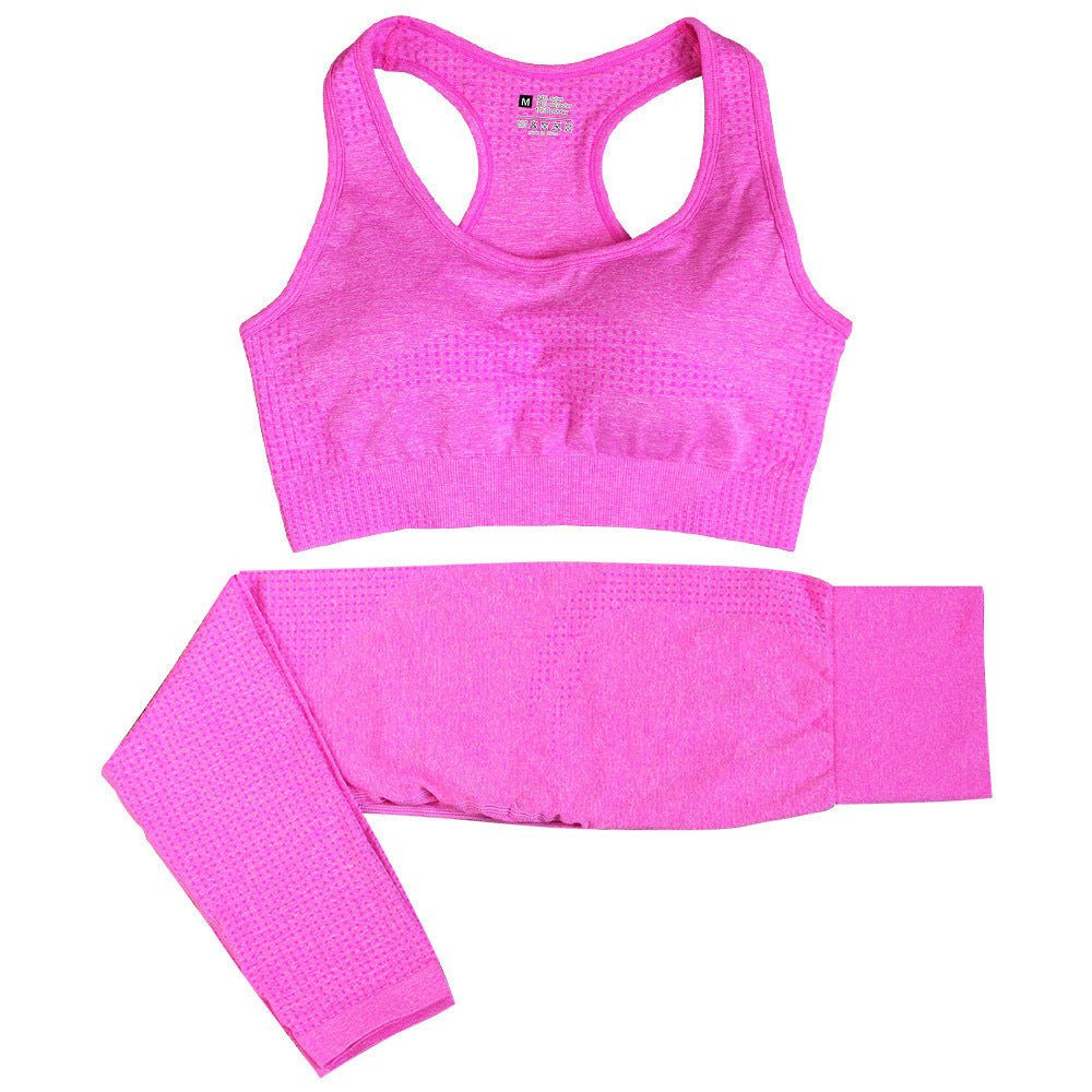 Ensemble de yoga 2 pièces sans couture pour femmes, survêtement, leggings taille haute, vêtements de sport, haut court de fitness, combinaisons de sport, ensemble de gymnastique - KaoKao