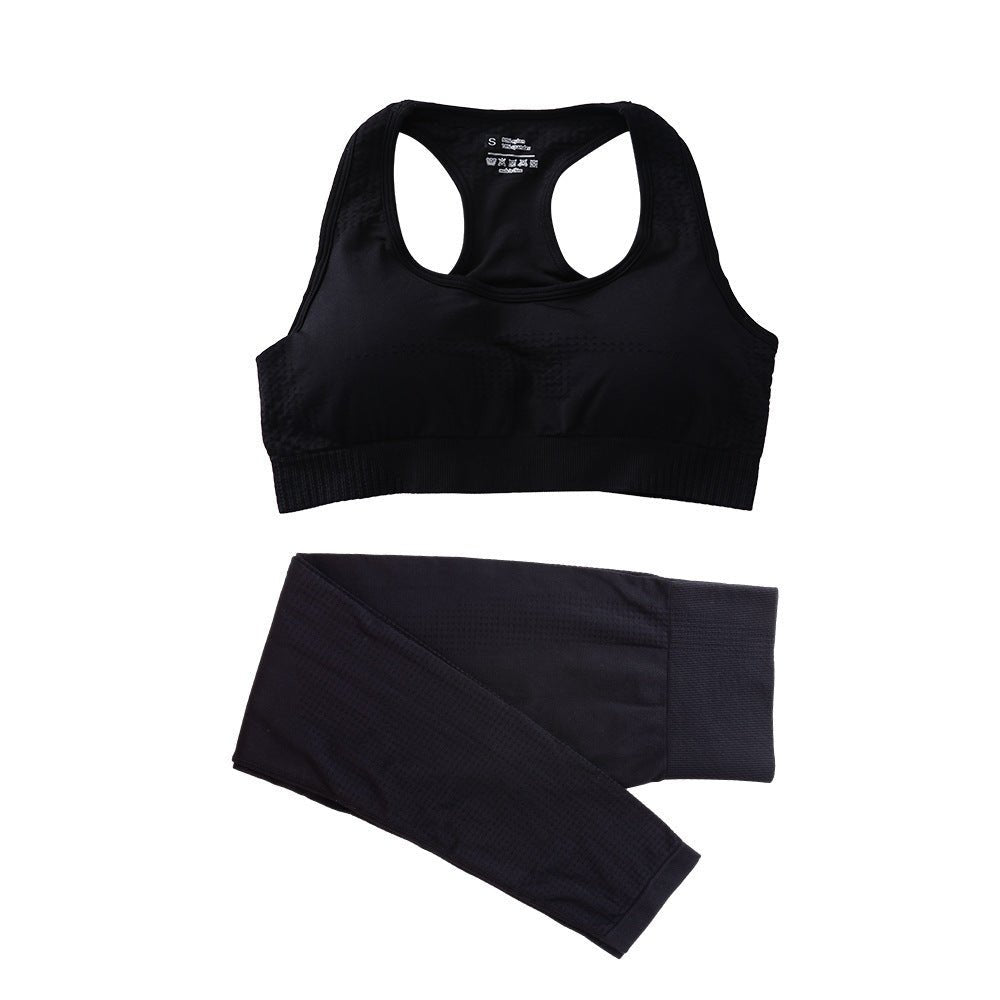 Ensemble de yoga 2 pièces sans couture pour femmes, survêtement, leggings taille haute, vêtements de sport, haut court de fitness, combinaisons de sport, ensemble de gymnastique - KaoKao