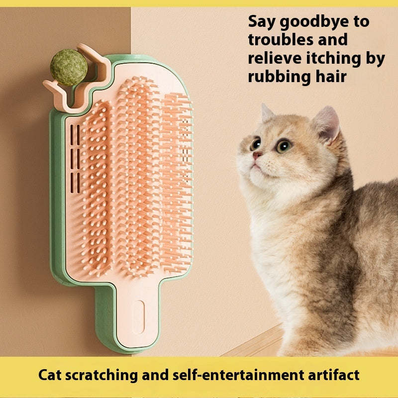 Dispositif de démangeaison de crème glacée avec jouet pour chat à teaser en menthe.