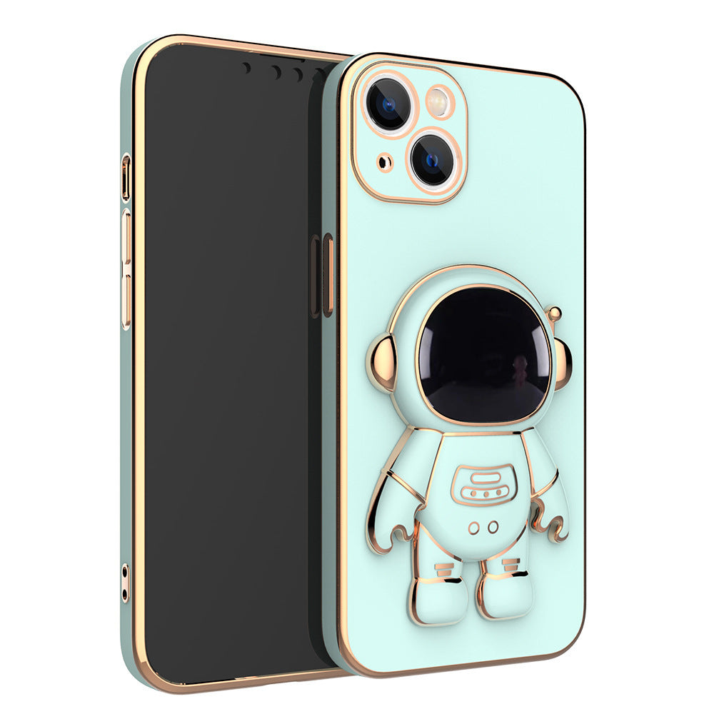 Coque de téléphone d'astronaute 3D avec support de plaquage électrolytique antichute.