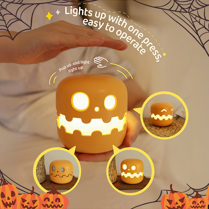 Lampe citrouille de chevet décoration d'Halloween amusante lumière d'ambiance pour chambres décoration de salon cadeau d'anniversaire pour enfants décorations d'Halloween