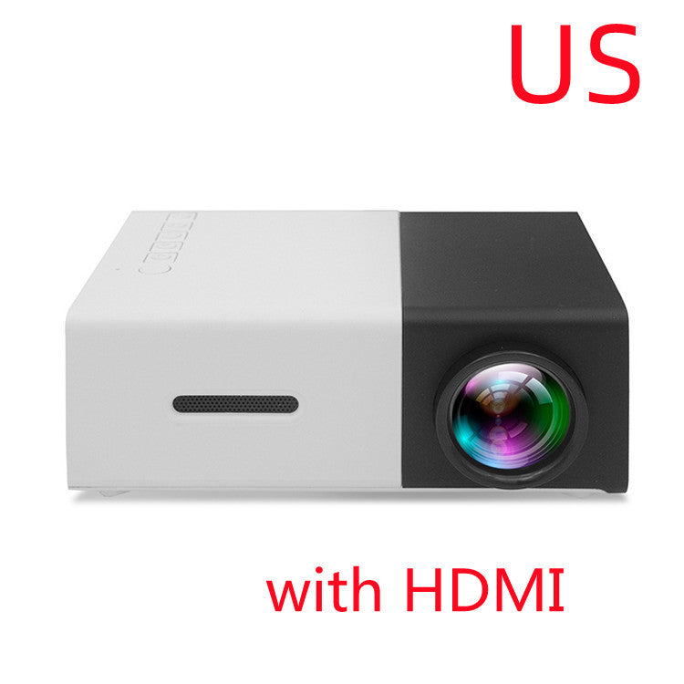 Projecteur portable 3D HD LED de cinéma à domicile compatible HDMI, projecteur audio USB YG300 mini projecteur.