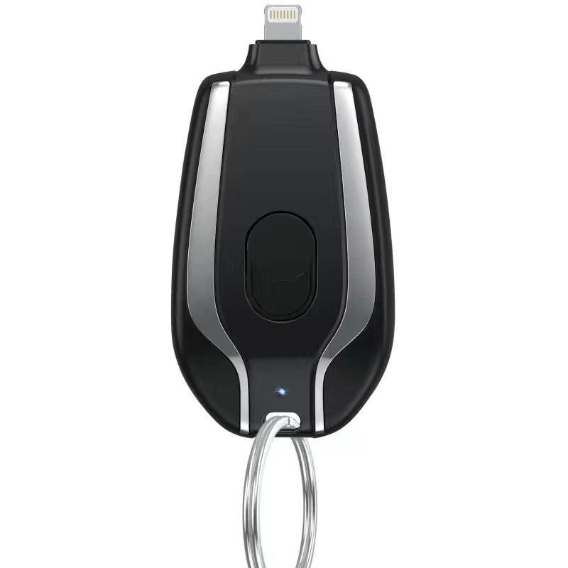 Batterie de secours portable sans fil de 1500 mAh pour porte-clés, alimentation d'urgence, petite alimentation mobile télescopique.