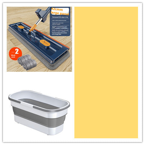 Nouveau style Grande Vadrouille Plate 360 Vadrouille Rotative Convient Différents Types Revêtement de sol Forte absorption d’eau Pour le nettoyage des sols à la maison
