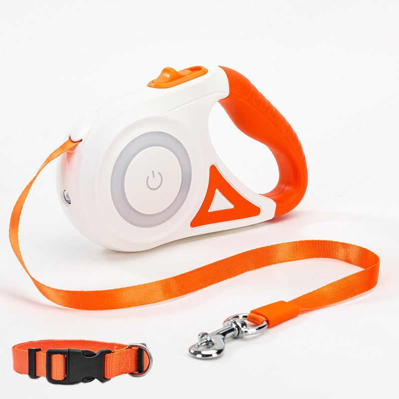 Laisse pour chien, laisse rétractable et collier pour chien, projecteur automatique, corde de traction pour animaux de compagnie, pour petits et moyens chiens, produit pour animaux de compagnie.