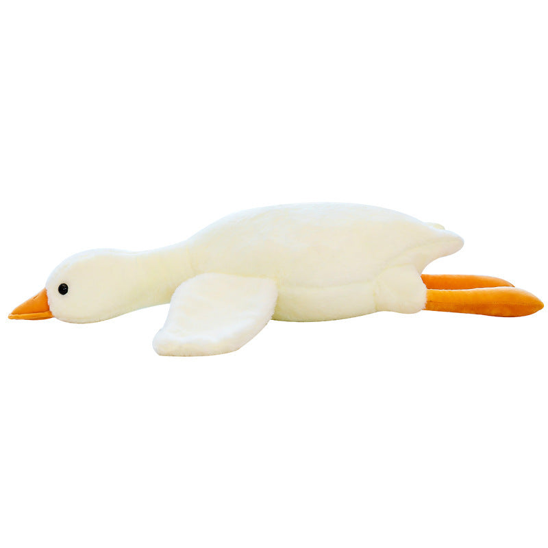 Coussin en peluche de gros oies blanches mignonnes