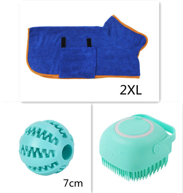 Gants de bain en silicone pour chien avec brosse de massage, outil de nettoyage pour animaux de compagnie, brosse à peigne pour chien, peut verser du shampooing, fournitures de toilettage pour chien.