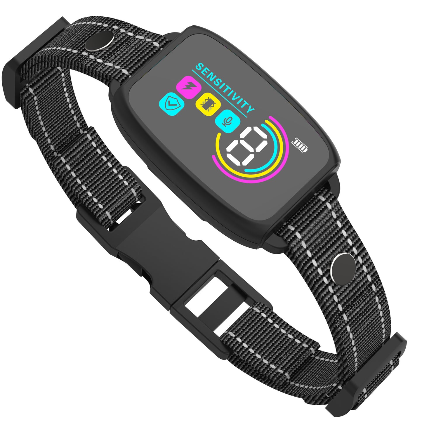 Collier anti-aboiement automatique intelligent rechargeable, dispositif d'arrêt des aboiements, affichage numérique HD, collier étanche IP67 pour chiens, produits pour animaux de compagnie.