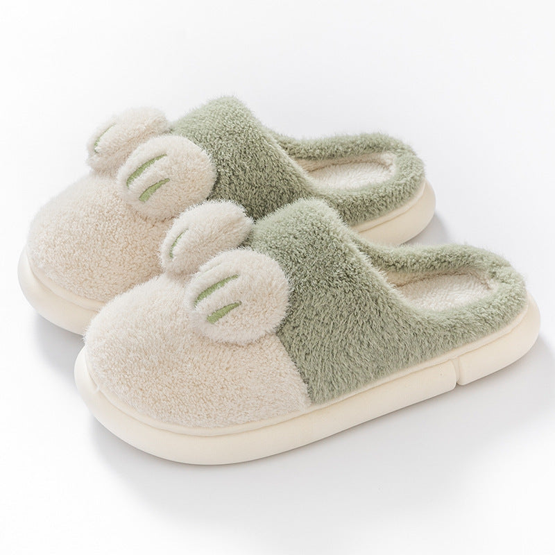 Chaussons en coton pour femmes, pattes de chat, couple à domicile.