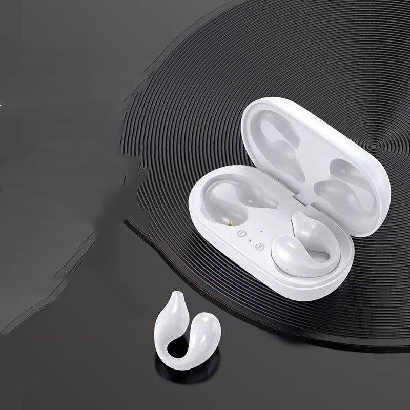 Casque d'écoute à conduction osseuse avec clip d'oreille, compatible Bluetooth 5.2, écouteurs sans fil HIFI, mains libres, tactiles, casque de sport à suppression de bruit avec micro