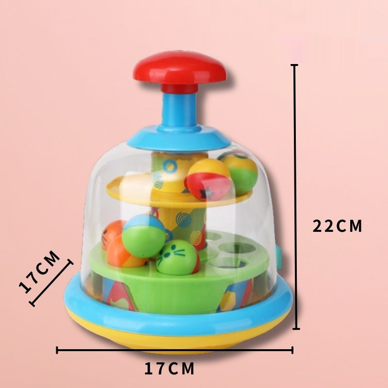 Jouets éducatifs éclairants pour nourrissons : balle tournante et sautante.