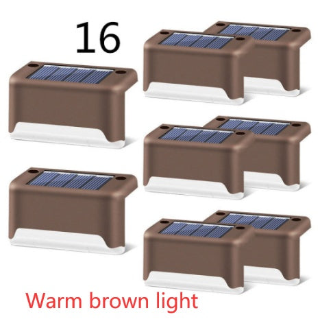 Nouvelle lampe de clôture solaire LED étanche à mise à niveau, lumières de terrasse solaires, lumière de marche solaire extérieure pour patio, escaliers, jardin, allée, pas de jardin.