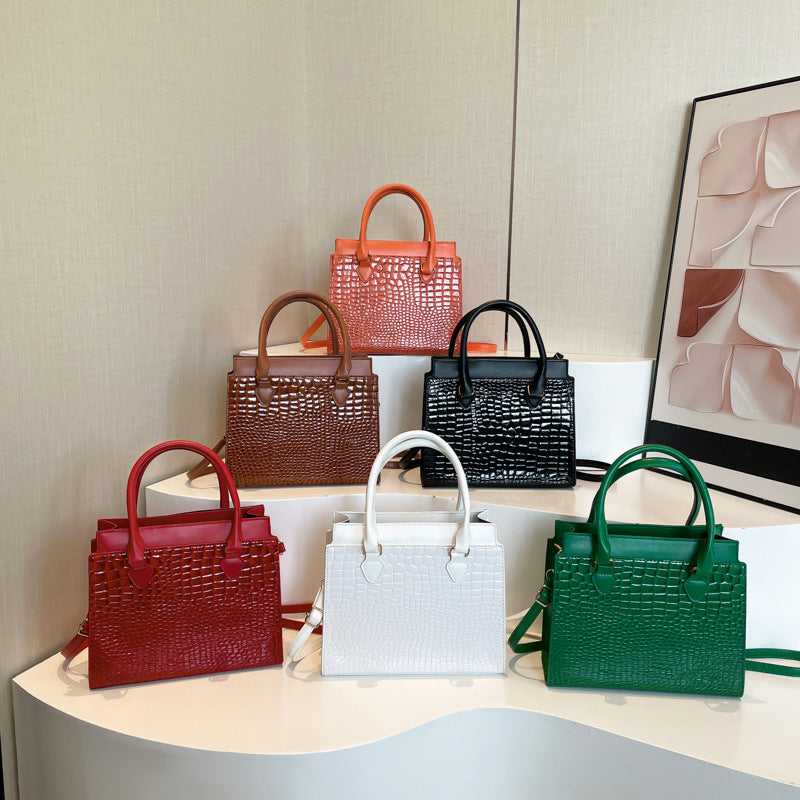 Sac messager à épaule en toile texturée de grande capacité pour navette