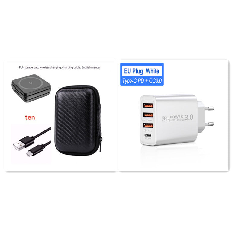 Chargeur sans fil trois-en-un pliable à aspiration magnétique portable