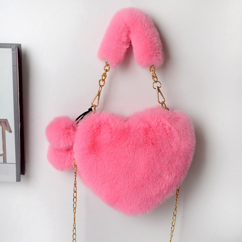 Sacs d'amour en peluche douce pour femmes, sac de fête de la Saint-Valentin.