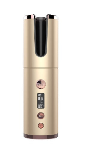 Fer à friser sans fil rechargeable, appareil à friser électrique, entièrement automatique, rotatif et portable pour coiffeur.