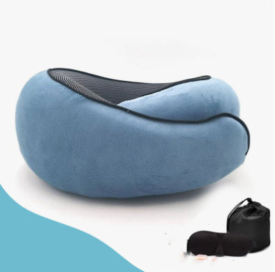 Coussin de voyage pour le cou, coussin d'avion non déformé, coussin de voyage durable en forme de U en coton à mémoire pour le cou.