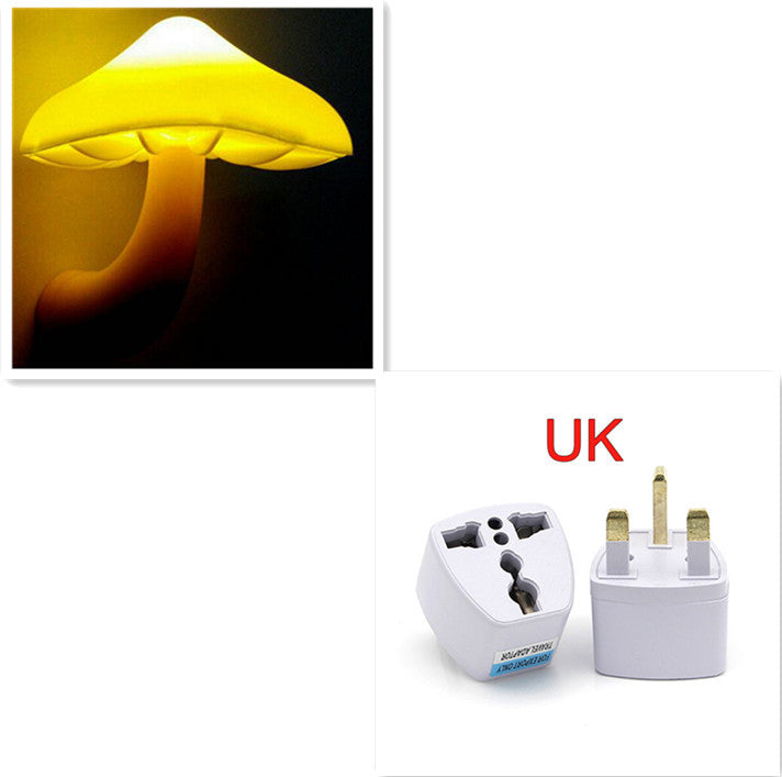Lampe de nuit LED champignon avec prise murale, prise EU/US, lumière blanche chaude, capteur de contrôle de lumière, éclairage de chambre, décoration intérieure.