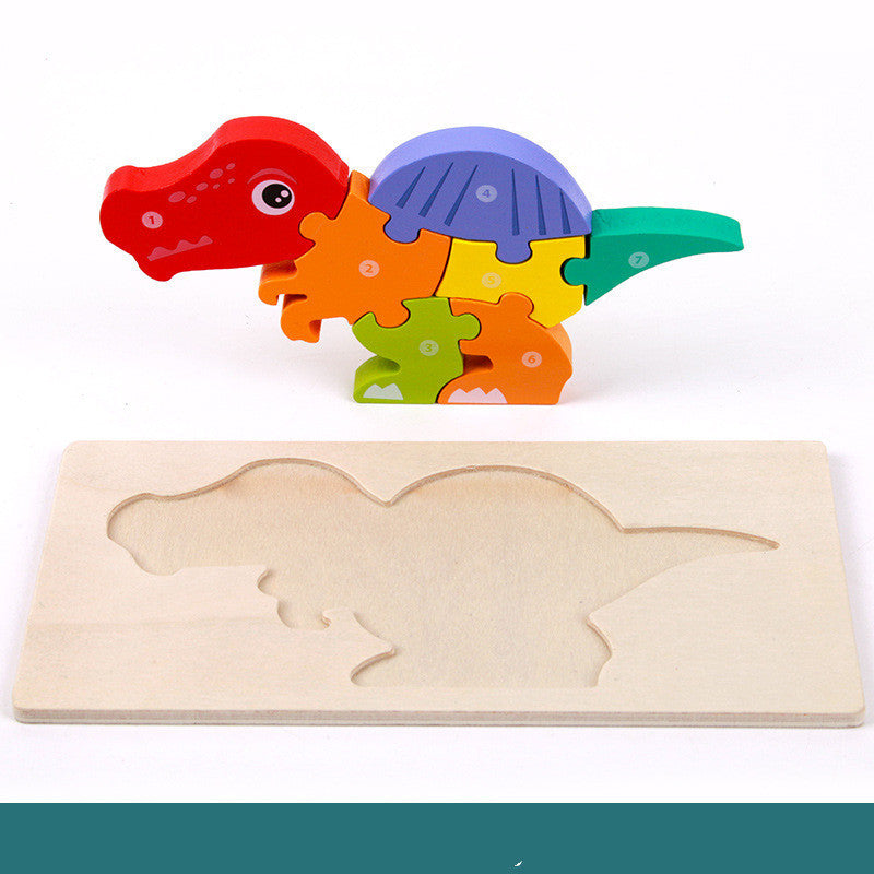 Jouets éducatifs pour enfants Montessori en bois tridimensionnel