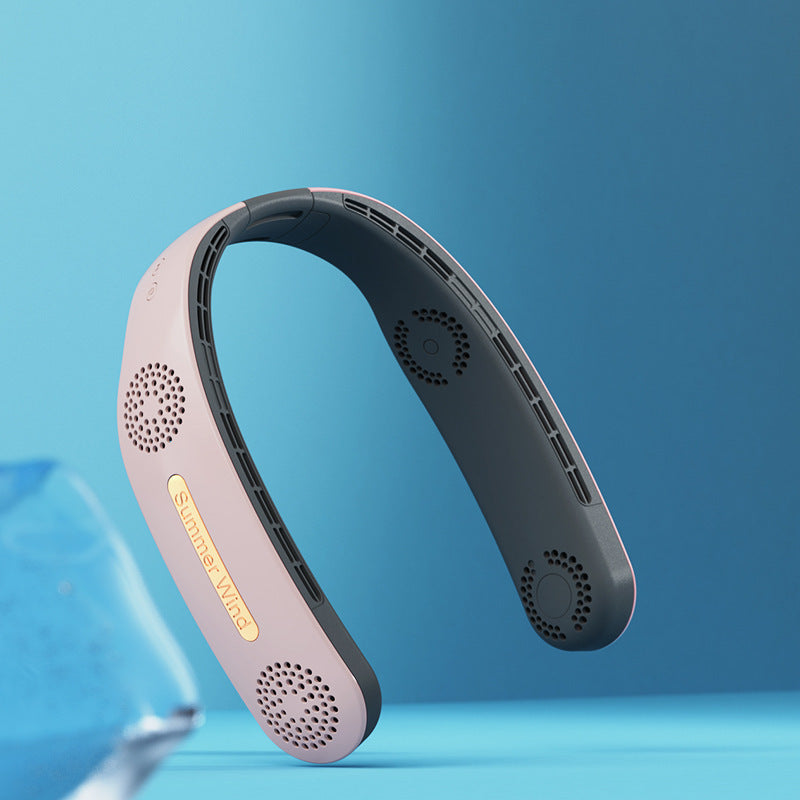Ventilateur électrique de cou pliable sans pales USB pour sports en plein air, silencieux et paresseux.